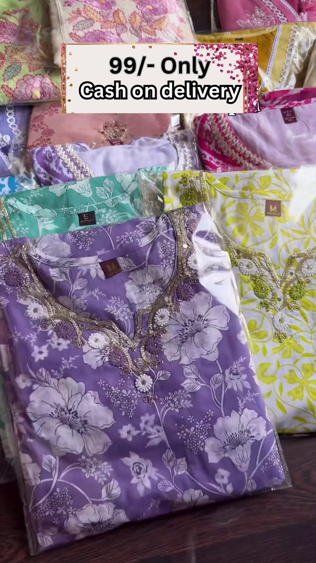 rendy Mirror Work Kurta with Tassel Details - Image 8