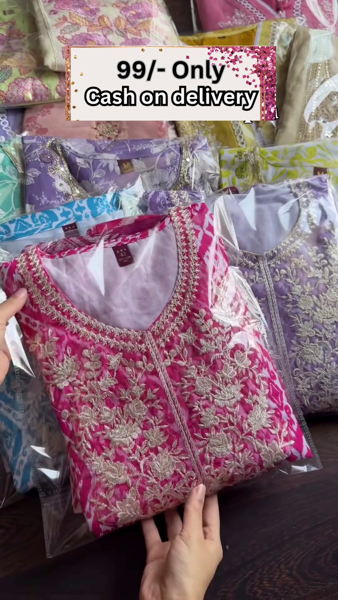 rendy Mirror Work Kurta with Tassel Details - Image 7