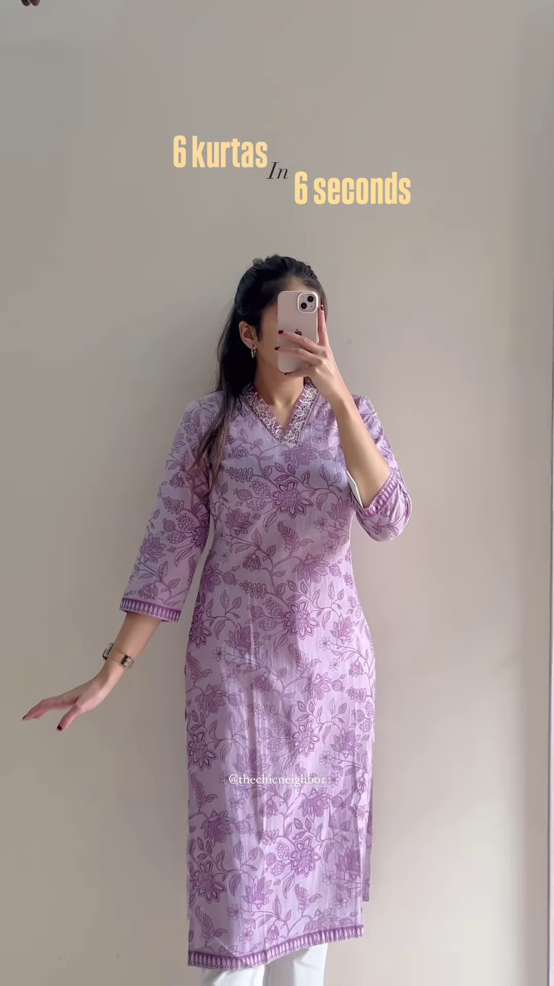 Elegant Floral Cotton Kurta – 5 Color Variants - Image 4