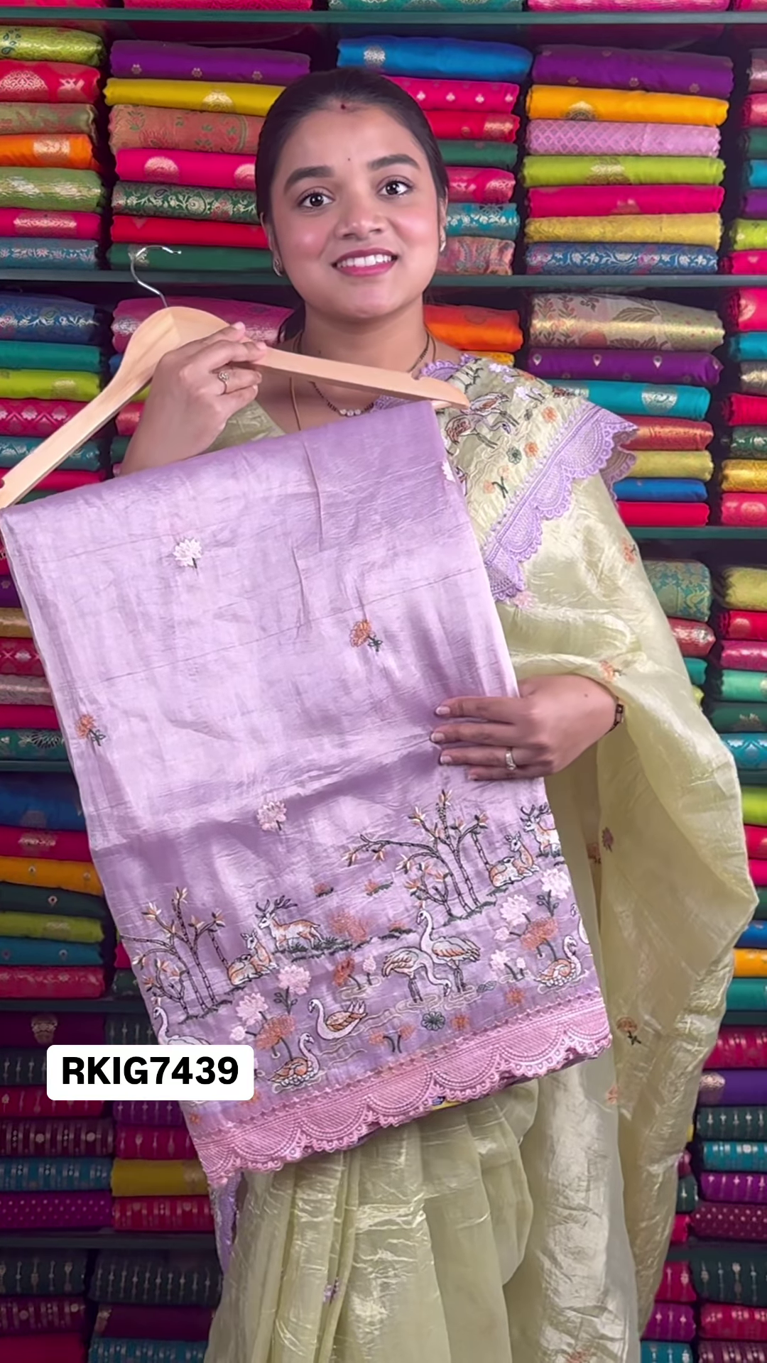 Elegant Embroidered Organza Saree – 4 Color Variants