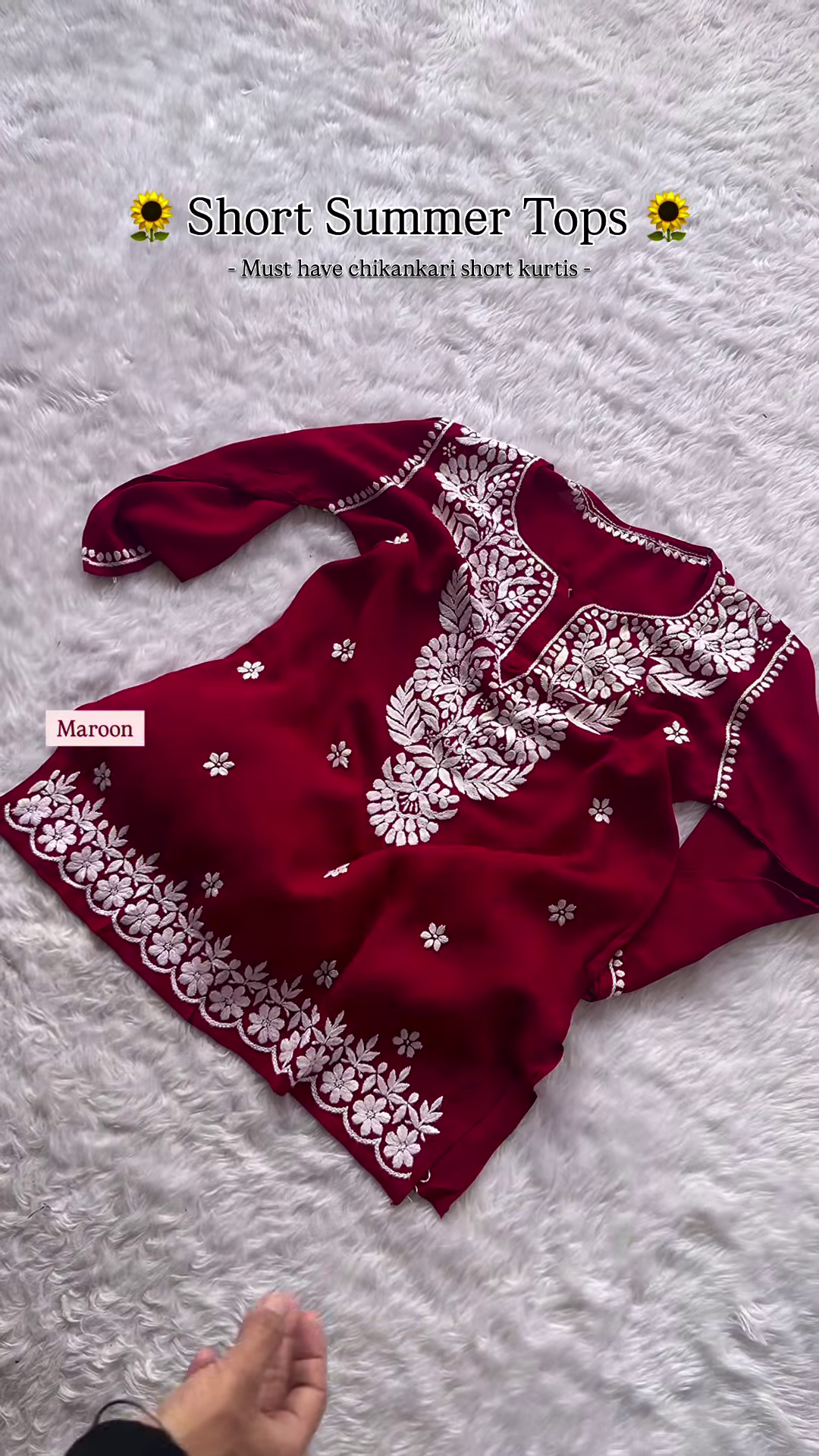 Chikankari Short Kurti – Breezy Summer Elegance