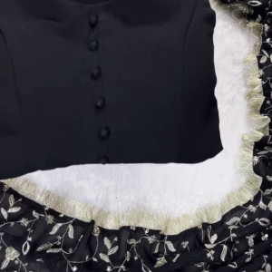 Luxe Black 3-Piece Embroidered Suit – Timeless Elegance