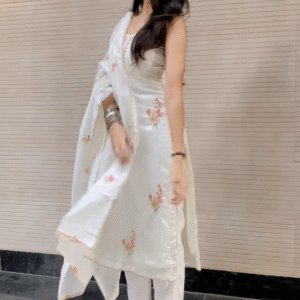 Ethereal White: A Modern Take on Traditional Kurti Ensemble